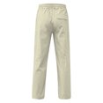 thumbnail image 6 of Tiijoy Boys Pants Casual Solid Elastic Waist Drawstring Straight Pants, Beige, Size 5-16, 6 of 7