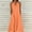 Orange, variant on Women Solid Midi Dress V Neck Sleeveless Open Back Spaghetti Strap Summer Vacation Wear