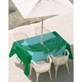 thumbnail image 3 of 54x80 Inch Outdoor Tablecloth with Umbrella Hole Zipper Rectangle Green Whale Rectangular Tablecloths Outside Waterproof Mandalas Boho Modern Abstract Aqua Stripe Patio Table Cover for Picnic Party, 3 of 8