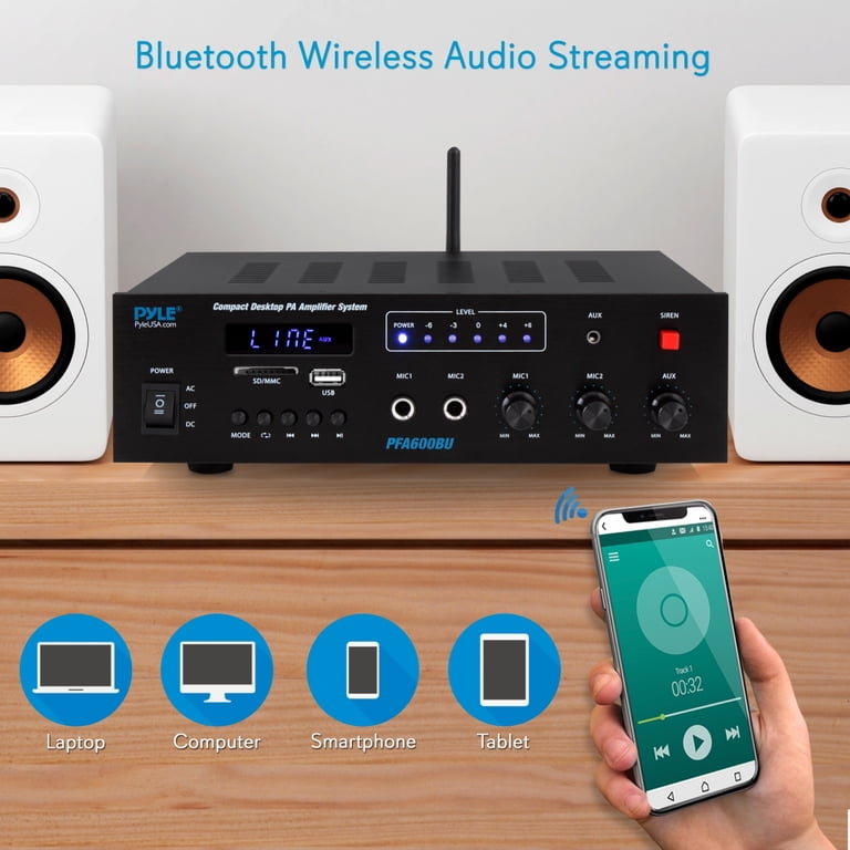 4 Channel Amp Rayy PRO Audio Home Power Audio Sound PA Speaker Receiver ...
