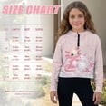 thumbnail image 7 of Xoenoiee Axolotl Snowman Print Girls Half Zip up Sweatshirt Trendy Winter Cropped Hoodie Long Sleeve Shirt Pullover Youth Girl Outwear Coat, 5-6 Years, 7 of 7