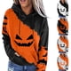 thumbnail image 3 of Sudadera con capucha para mujer, suéter de manga larga con cuello redondo, Vestido largo con bolsillo, moda de Halloween, 3 of 4