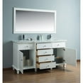 thumbnail image 3 of Stufurhome Cadence 60" White Double Sink Bathroom Vanity with Mirror, 3 of 7