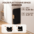 thumbnail image 4 of BASILKIT 75L Collapsible Canvas Laundry Basket with Wooden Handles, Freestanding for Bedroom Bathroom Dorm Laundry Room, 4 of 8