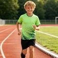 thumbnail image 2 of Xyant Boys' Football Uniform Set Training Short Sleeve Youth Team Uniform for Kids Teens Sport Quick Dry Clothes (Green,9-10 Years), 2 of 6