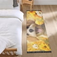 thumbnail image 6 of Runner Rug 2'x6' Hallway Area Rugs Cute Dog in Sunflowers Vintage Non Slip Entryway Runner Carpet with Tassels Living Room Bedroom, 6 of 8