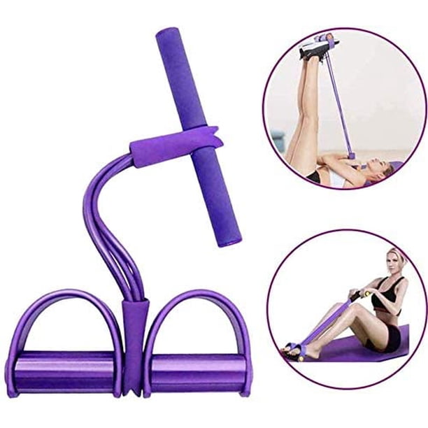 Pedal de fitness de 4 tensiones, correa de entrenamiento con pesas sentado, correa de resistencia de látex antideslizante para yoga, adelgazamiento y entrenamiento de fuerza JFHHH pequeña