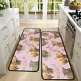 thumbnail image 4 of Kitchen Rugs Sets Of 2,Pink Highland Cow Flower Pattern Anti Fatigue Kitchen Mat Rugs Non Slip Washable,Decorative Kitchen Floor Mats for Kitchen,Sink,Laundry,17"x47"+17"x47", 4 of 5