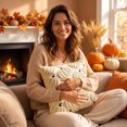 thumbnail image 6 of Halloween Pillow Covers 18x18 Fall Thanksgiving Pumpkin Throw Pillow Cases, Watercolor Maple Leaf Decorative Couch Pillow Covers for Sofa Living Room, Linen Blend Fall Decor by OVFUIZ, 6 of 8