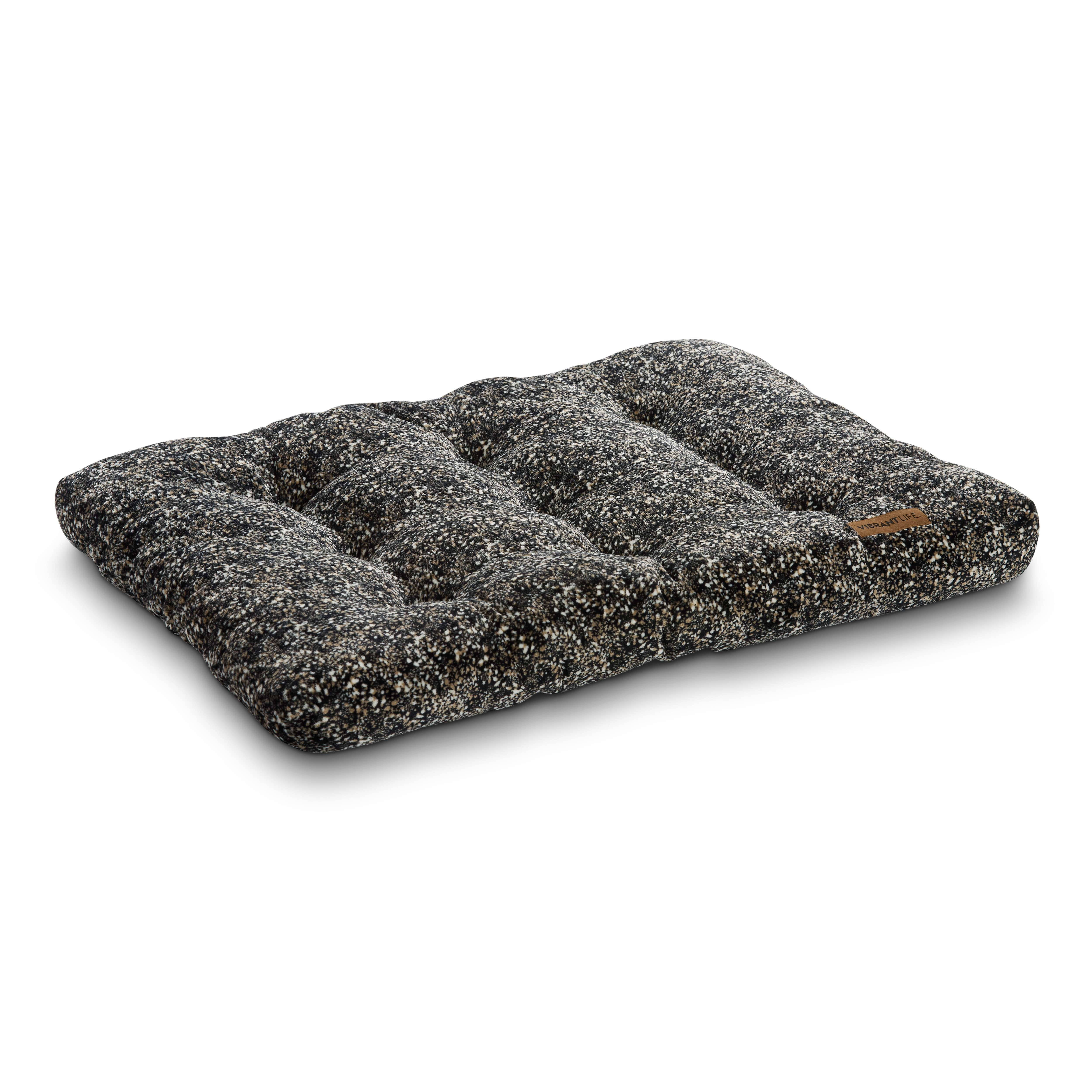 (2 pack) Vibrant Life Large Dog Bed, Plush Pillow Bed For Large Breeds, Large, 42" x 32", Black