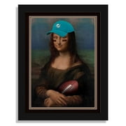 Miami Dolphins 12" x 16" Mona Lisa Fan Framed Fine Art Print