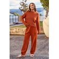 thumbnail image 4 of PRETTYGARDEN Women's Winter 2 Piece Sweater Set Casual Pullover Top High Waisted Sweatpants Tracksuit Lounge Outfits, 4 of 10