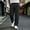 Black, variant on Men Lightweight Quick Dry Straight Leg Pants Sevevn Elastic Drawstring Waist Slant Side Pockets Solid Loose Fit Trousers For Daily Commuting Walking And Outdoor Casual Activities