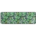 thumbnail image 5 of SKYSONIC 2X6 Feet Summer Tropical Leaf Runner Rug with Rubber Backing, Watercolor Palm Leaves Non Slip Entryway Rug Runner Washable Soft Area Rug Carpet for Hallway Bedroom Kitchen Decor, 5 of 6