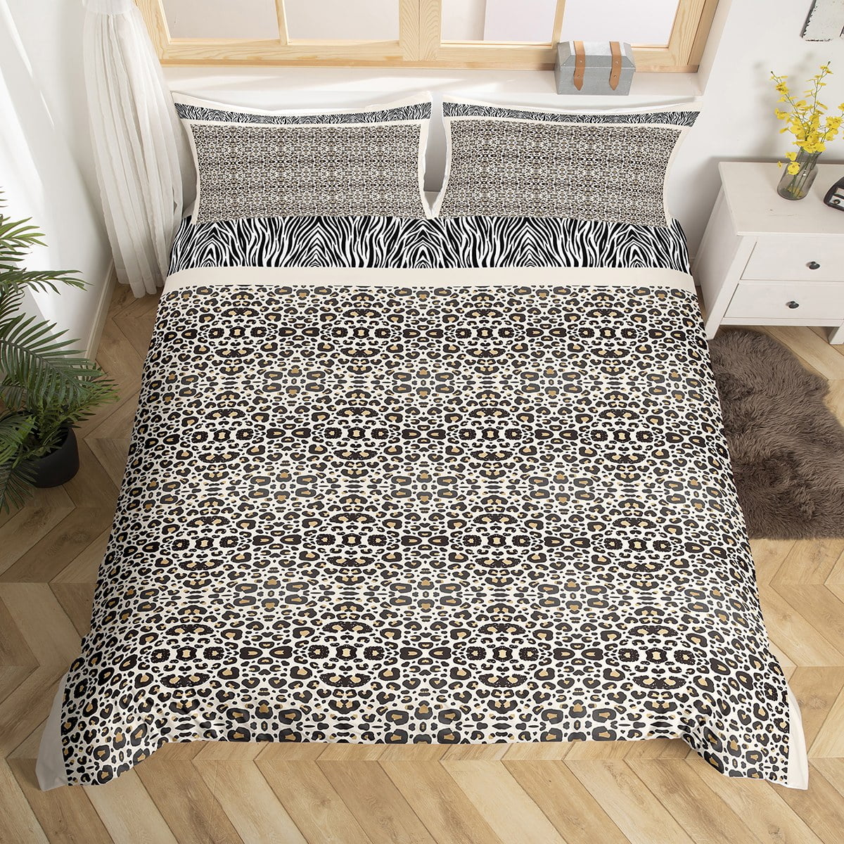 YST Brown Leopard Duvet Cover King Cheetah Print Bedding Set Zebra   44832974 Ab91 40d3 A4f0 D00f5a023f1b.33936a2bbd8c22fee2cd8e6d00fa39a0 