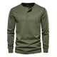 thumbnail image 1 of Blusas De Manga Larga Para Hombre Con Cuello Henley Y Camisa, 1 of 2