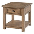 thumbnail image 1 of Bowery Hill 1 Drawer Farmhouse Solid Wood End Table in Brown, 1 of 5
