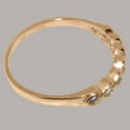 thumbnail image 5 of LBG British Made Solid 14k Rose Gold ring with Cubic Zirconia & Natural Tanzanite Womens Eternity Ring - 33 size options - Size 9.75, 5 of 9