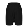 thumbnail image 3 of Men's Shorts Summer Solid Color Pocket Drawstring Shorts Chores Para Hombre Black 5XL, 3 of 5