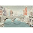 thumbnail image 3 of Bannai Kokan 18x13 Black Modern Framed Museum Art Print Titled - Yuki Nohonbashi (Nihonbashi Under Snow) (1931), 3 of 5