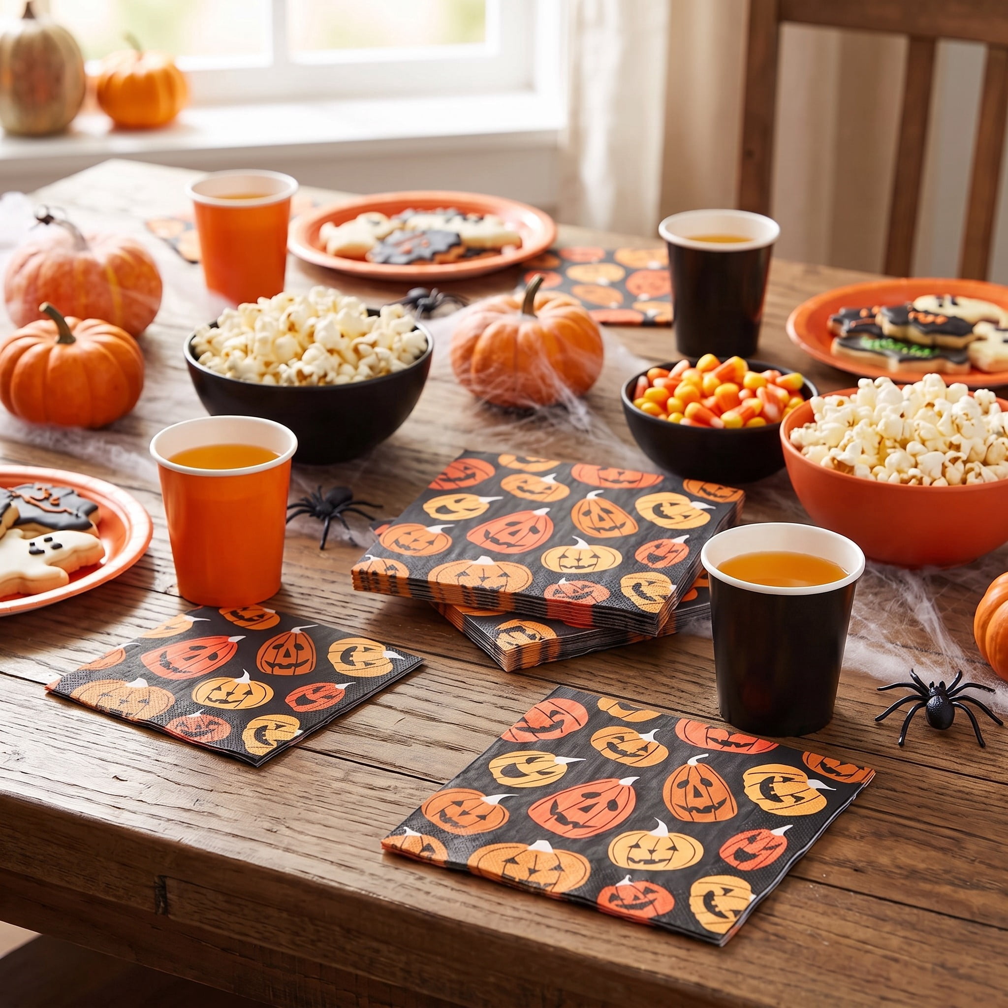 Jack-o'-Lantern Disposable Paper Plates, Multicolor, 8.5", 8 Count, Halloween by Way To Celebrate