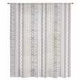 thumbnail image 2 of Grey Beige Geometric Sheer Curtains 45 Inches Long, Modern Abstract Art Striped Light Filering Curtains, Breathable Simi Curtain Privacy Drapes for Kitchen Bathroom Lightweight Small Window Treatment, 2 of 9