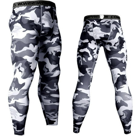 cllios Summer Clearance Sale! Men s Camouflage Compression Pants Base Layer Quick Dry Breathable Yoga Pants Athletic Workout Running Tights Mens Leggings for Sports