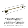 thumbnail image 6 of Amerock Highland Ridge Golden Champagne 24 inch (610mm) Towel Bar, 6 of 8