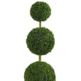 thumbnail image 3 of Nearly Natural 6 ft. Boxwood Triple Ball Topiary Artificial Tree in Slate Planter UV Resistant (Indoor/Outdoor), 3 of 5