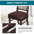 thumbnail image 4 of Stretch Jacquard Chair Seat Covers Seat Covers for Dining Room Chair Covers Chair Seat Slipcovers Removable Washable Chair Seat Cushion Slipcovers for Dining Room (4 Pack, Brown), 4 of 7