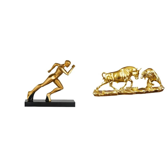 Figura Abstracta Moderna De Toro Corredor, Escultura Para Decoración Del Hogar, Entrada, Mesa, Feng Shui, Oso, Vaca, Ganado, Arte Animal, Regalo De Cumpleaños Chino