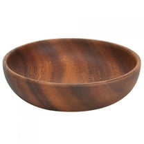 Wooden Salad Bowl, Wood Snack Dish Fruit Food Salad Soup Bowl for Home Coffee Shop Use, Great for Fruit, Food, Salads, Mixing & Serving Bowls 17.5*4cm