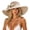 Beige10, variant on Karymi Trucker Hat Solid Wide Oversized Sloped Brim Woven Straw Sun Hat with Back Organza Sheer Ribbon Big Bow Decor, Breathable Floppy Beach Hat Golf Hat