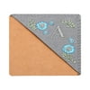 Uxcell Embroidered Corner Bookmark Cute Flower Stitched Triangle Book Page Mark for Book Lover Teacher Grey Letter a