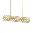 thumbnail image 2 of Resenkos 54" Crystal Brass Rectangle Chandelier - Gold Farmhouse Light for Dining/Kitchen Island/Living Room (Includes 60XG4 Bulbs), Gold, 2 of 7