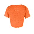 thumbnail image 7 of GILIGEGE Women Crochet Shrug Knit Sweater,Spring Summer Beach Short Sleeve Shrug Cropped Boho Lightweight Sweater,Cover Up Tie Front Tops For Evening Dresses Casual Eyelet Shawl Thin Formal Orange S, 7 of 7