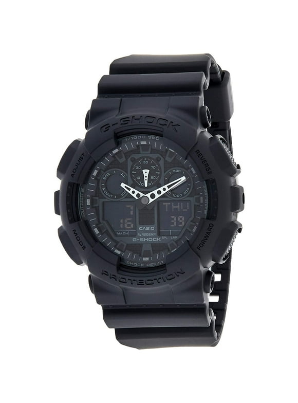 Casio Men's G-Shock Black Dial Watch - GA100-1A1