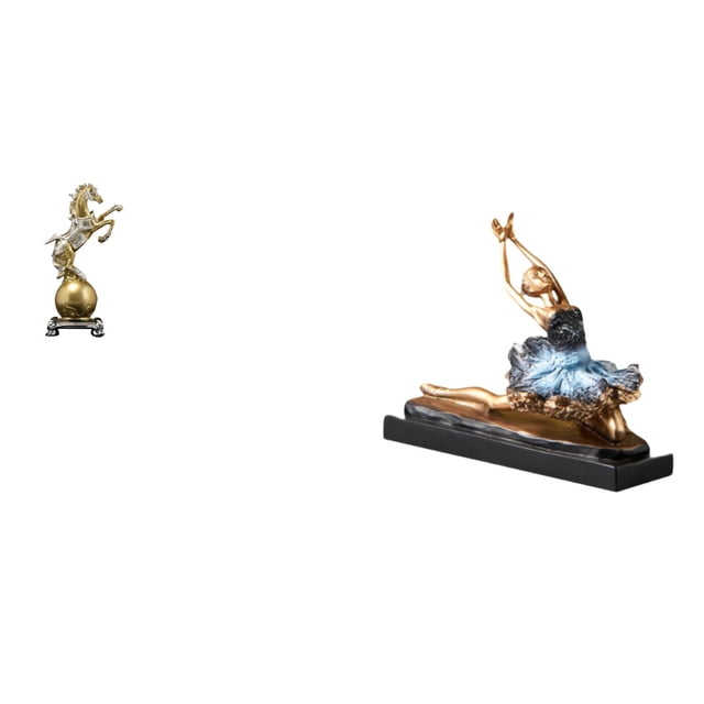 Figura de escritorio,Estante de estatua de caballo para escritorio,oficina,decoración del hogar,Figura decorativa de escritorio de resina para decoración del hogar,estatua de bailarina de