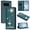 Darkgreen, variant on Wallet Case for Google Pixel 10 /10 Pro, PU Leather + TPU Protective Flip Cover with Card Slots RFID Blocking Kickstand and Glitter Rhinestone Decoration for Girls Women, Mint