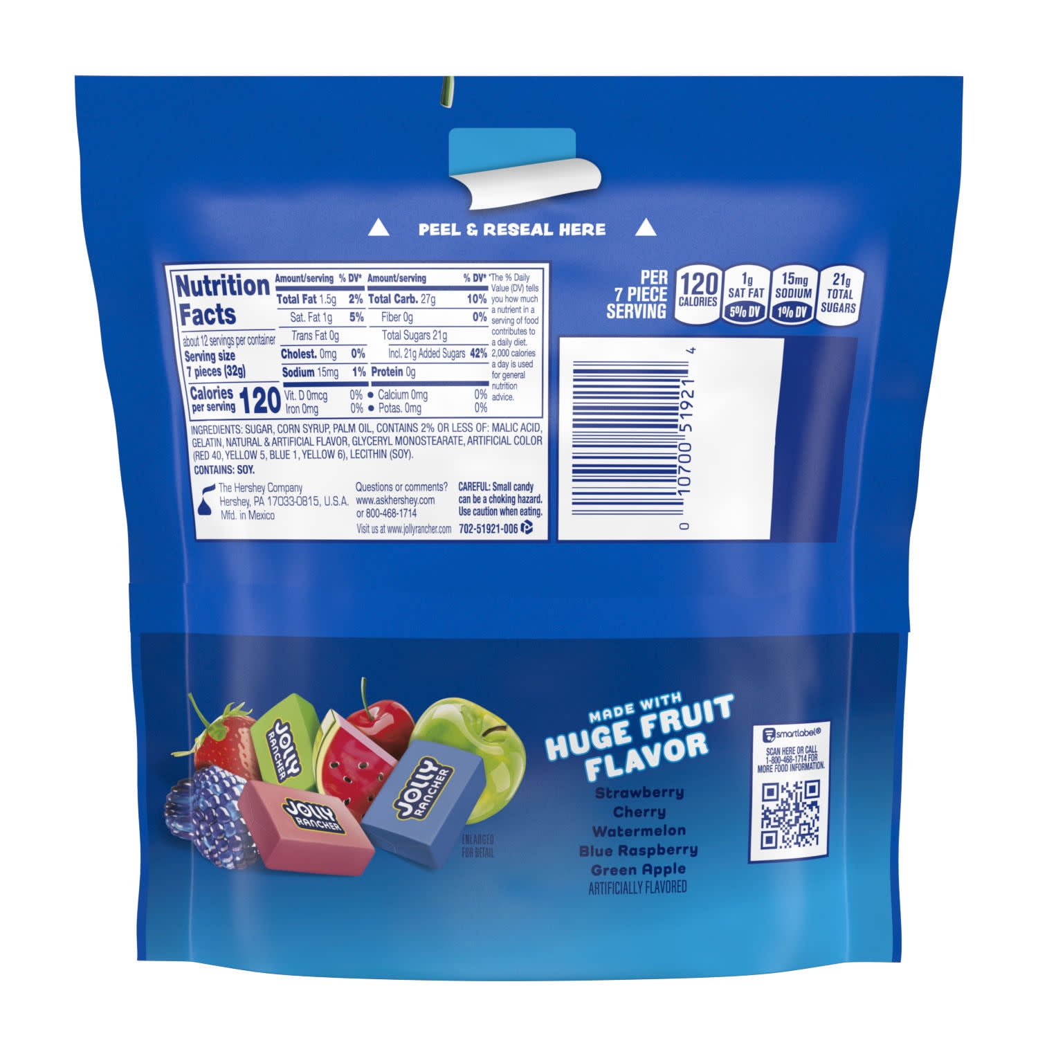 (2 pack) Jolly Rancher Chews Assorted Fruit Flavored Candy, Bag 13 oz