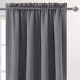 thumbnail image 3 of Blackout Curtains Small Window Curtains Darkening Window Curtain Panels, Soundproof Curtains,Rod Pocket Thermal Insulated Solid Drapes for Bedroom Living Room Dark Grey 42*63in, 3 of 8