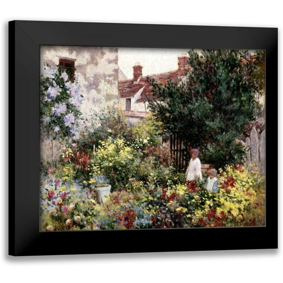 Pissarro, Camille 14x12 Black Modern Framed Museum Art Print Titled - In the Garden