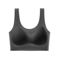 thumbnail image 3 of Swuxness Women's Full Cup Support Bra, Womens Bras, Women Padded Bra Seamless with Insert Breathable Comfortable Wide Straps Bra Black, 42/95AB, 3 of 5