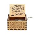 thumbnail image 4 of Nueva caja de música de manivela de madera, tema musical de Feliz Navidad, caja de música de Parque Jurásico para mi esposa, regalo de cumpleaños de Navidad y Halloween, 4 of 4