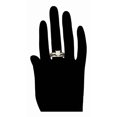 thumbnail image 3 of Fino Anillo Compromiso Oro 14k Lam Zirconias Corte Diamante dorado Unitalla, 3 of 5