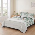 thumbnail image 2 of Queen Quilt Set 90''x96'', Eucalyptus Leaves Lightweight Bedspread Coverlet Set with 2 Pillow Shams, Spring Summer Botanical Watercolor Breathable All Season Quilt Bedding for Bedroom/Guest Room, 2 of 9