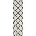 thumbnail image 5 of SAFAVIEH Hudson Aline Plush Geometric Shag Area Rug, Ivory/Slate Blue, 2' x 3', 5 of 9