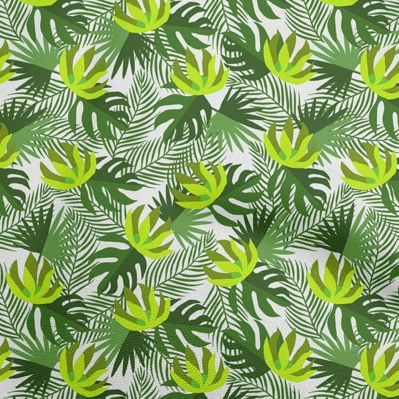 oneOone Polyester Spandex Green Fabric Floral Sewing Fabric By The Yard Printed Diy Clothing Sewing Supplies 56 Inch Wide