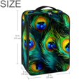 thumbnail image 6 of Peacock Feathers Polyester Shoe Storage Boxes Organizer - 23x31cm/9x12in Size for Closet Organization and Storage Solution,, 6 of 7