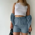 thumbnail image 4 of Short Sets Women Two Piece Set Button Down Blouse and Shorts Women Summer Outfits Beach Sets for Women, 4 of 7